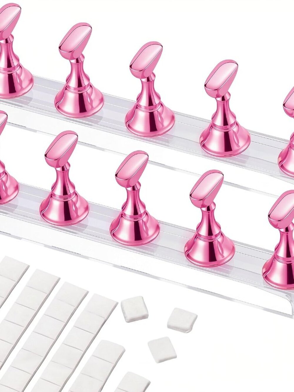 Nail Stands Acrylic Nail Art,Press on Nail Stand Magnetic Nail Tips Practice Hol